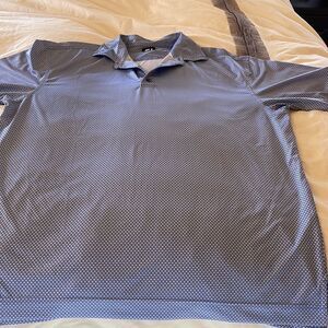 Footjoy mens XL golf shirt, excellent shape nice small pattern.